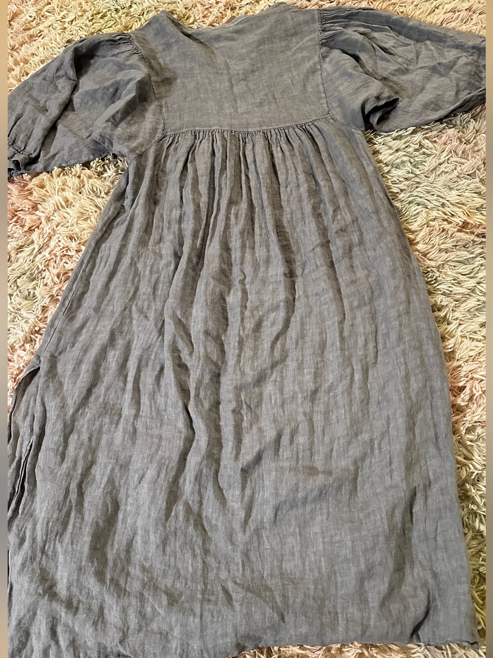 New Beachwood The Bonita Maxi Linen Dress in Yoli Size M/L - Picture 7 of 9